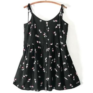 Levi's Black Palm Tree Island Sun Gulls Mini Dress